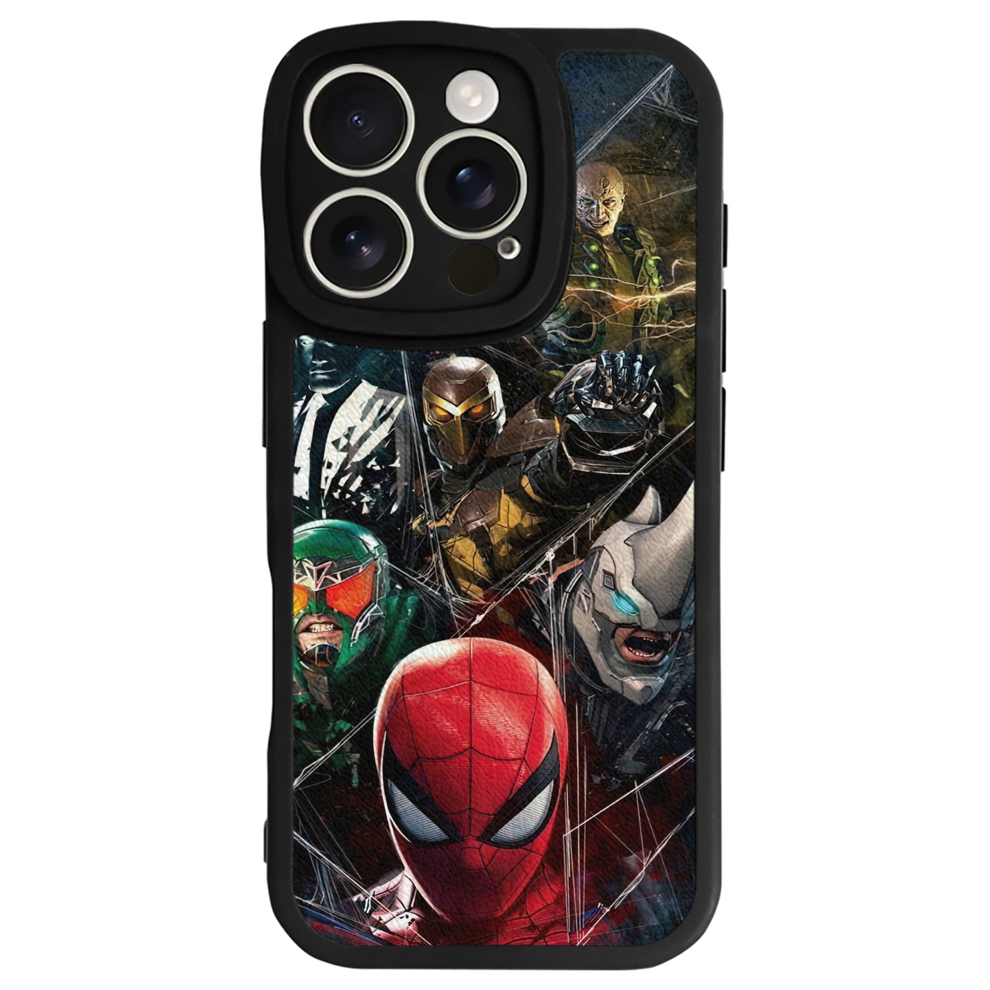 Spider Man スパイダーマン 【iPhone 16シリーズ対応】シリコンスマホケース（レザー調） 材質：シリコン